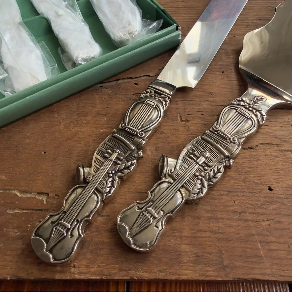 Vintage 80s Godinger Classical Suite silver plated serving sets 9pc